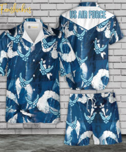 Air Force US Shirt Set | U.S Air Force Hawaiian Style | Unisex Hawaiian Set | Hawaiian Style