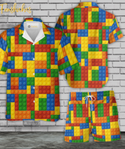 Awesome Lego Hawaiian Shirt Set | Unisex Hawaiian Set | Logo Hawaiian Style