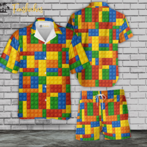 Awesome Lego Hawaiian Shirt Set | Unisex Hawaiian Set | Logo Hawaiian Style