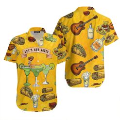 Cinco De Mayo Let's Get Salty Tequila Margarita Tacos Yellow Hawaiian Shirt