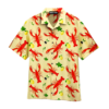 Crawfish Crew Lemon Pattern Yellow Tropical Hawaiian Shirt