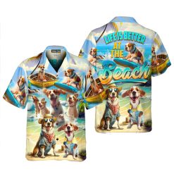 Dog Life Is Better At The Beach Surfing Lover Summer Hawaiian Shirt