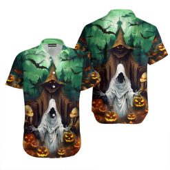Ghouls Halloween Pumpkin Hawaiian Shirt