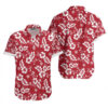 Joe Barbaro Hibiscus Floral Red Hawaiian Shirt