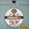 Farmhouseish Actual Farm Custom Round Wood Sign
