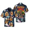Father's Day It's Not A Dad BOD It's A Father Figure Bear Drink American Flag Hawaiian Shirt
