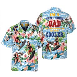 Father's Day Waterskiing I'm A Water Skiing Dad Lover Beach Hawaiian Shirt