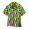 Fleur De Lis Mardi Gras Purple Yellow Square Hawaiian Shirt