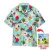Funny Blue Classic Tropical Maine Coon Cats Lover Custom Photo Hawaiian Shirt