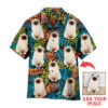 Funny Cat On Colorful Tropical Custom Photo Hawaiian Shirt