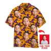Funny Crazy Boy Wear Witch Hat And Take Me To Halloween Custom Photo Hawaiian Shirt