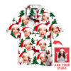 Funny Custom Face Merry Holly Xmas Custom Photo Hawaiian Shirt