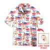 Funny Father's Day Best Dad Ever Funny Dad American Flag Custom Photo Hawaiian Shirt