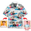 Funny Flying With Me On Island Custom Photo Hawaiian Shirt