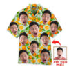 Funny Funny Custom Photo Face On Orange Fruit Custom Photo Hawaiian Shirt