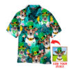Funny Funny Dog Happy Irish Patrick Custom Photo Hawaiian Shirt