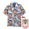 Funny Funny Face Take Him To Winter Exotic Plants Leaves Custom Photo Face Custom Photo Hawaiian Shirt
