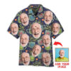 Funny Happy Guy Face Gift For Best Dad Custom Photo Hawaiian Shirt