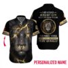 I'm A Nice August Guy Lion Custom Name Hawaiian Shirt