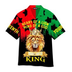 Lion Juneteenth Heart Of Lion Mind Of The God Hawaiian Shirt
