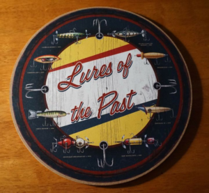 Lures Of The Past Round Wood Sign1002
