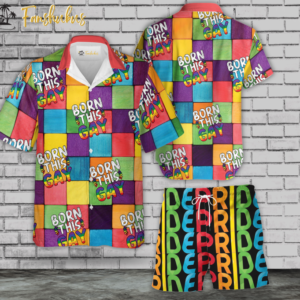 Born This Gay Hawaiian Shirt Set | LGBT Support Hawaiian Shirt | Unisex Hawaiian Set | Pride Day Hawaiian Style