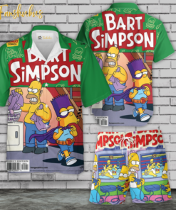 Bart Simpson Hawaiian Shirt Set | The Simpsons Family Series Hawaiian Shirt | Unisex Hawaiian Set | Cartoon Hawaiian Style