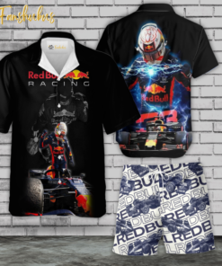 Red Bull Hawaiian Shirt Set | Formula 1 Hawaiian Style | Unisex Hawaiian Set | Racing Hawaiian Style