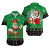 Aint No Laws When You're Drinking With Claus Christmas July Green Hawaiian Shirt