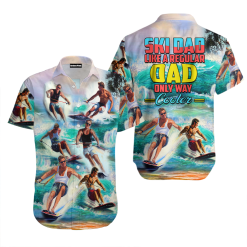 Waterskiing Ski Dad Just Like Regular Dad But Much Cooler Hawaiian Shirt