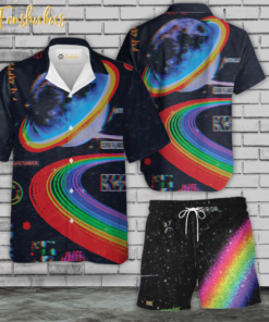 Pride Day Hawaiian Shirt Set | LGBT Support Hawaiian Shirt | Unisex Hawaiian Set | Rainbow Hawaiian Style