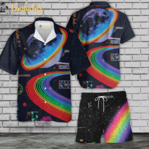 Pride Day Hawaiian Shirt Set | LGBT Support Hawaiian Shirt | Unisex Hawaiian Set | Rainbow Hawaiian Style