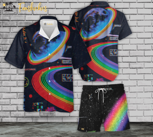 Pride Day Hawaiian Shirt Set | LGBT Support Hawaiian Shirt | Unisex Hawaiian Set | Rainbow Hawaiian Style