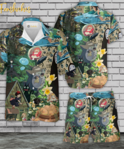 Japanese Anime Hawaiian Shirt Set | Anime Series Hawaiian Style | Unisex Hawaiian Set | Anime Hawaiian Style