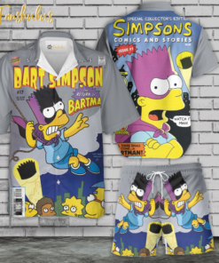 Bartman Hawaiian Shirt Set | The Simpsons Family Series Hawaiian Shirt | Unisex Hawaiian Set | Cartoon Hawaiian Style