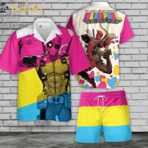 Pride Day Hawaiian Shirt Set | LGBT Deadpool Support Hawaiian Shirt | Unisex Hawaiian Set | Rainbow Hawaiian Style