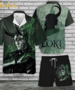 Loki Hawaiian Shirt Set | Marvel Comics Universe Hawaiian | Unisex Hawaiian Set | Marvel Loki Hawaiian Style