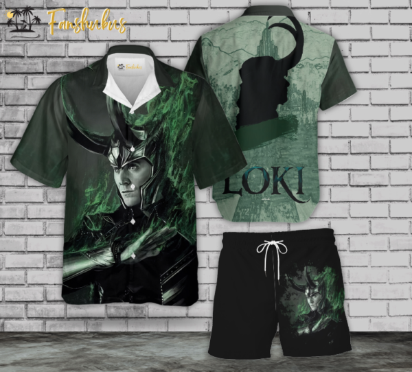 Loki Hawaiian Shirt Set | Marvel Comics Universe Hawaiian | Unisex Hawaiian Set | Marvel Loki Hawaiian Style