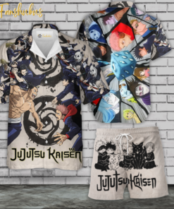 Jujutsu Kaisen Hawaiian Shirt Set | Anime Hawaiian | Unisex Hawaiian Set | Jujutsu Kaisen Anime Hawaiian Style