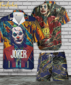 Joker Hawaiian Shirt Set | DC Universe Hawaiian | Unisex Hawaiian Set | DC Comics Hawaiian Style