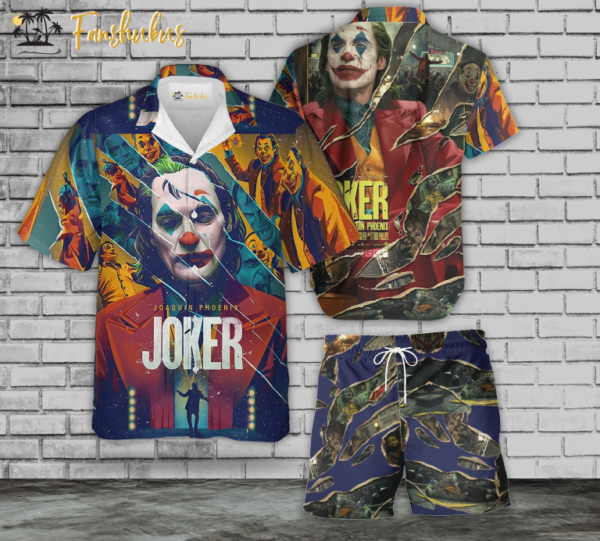Joker Hawaiian Shirt Set | DC Universe Hawaiian | Unisex Hawaiian Set | DC Comics Hawaiian Style