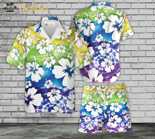 Tropical LGBT Hawaiian Shirt Set | Hawaiian Shirt | Unisex Hawaiian Set | Summer Hawaiian Style