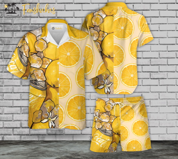 Tropical Fruit Hawaiian Shirt Set | Coke Hawaiian Shirt | Unisex Hawaiian Set | Summer Hawaiian Style