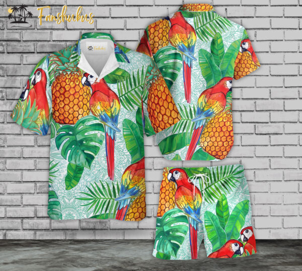 Tropical Hawaiian Shirt Set | Hawaiian Shirt | Unisex Hawaiian Set | Summer Hawaiian Style