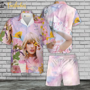 Taylor Swift Hawaiian Shirt Set | The Era Tours Hawaiian Shirt | Unisex Hawaiian Set | Singer Hawaiian Style