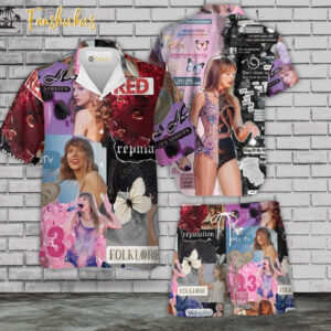 Taylor Swift Hawaiian Shirt Set | Lovers vs Reputation Hawaiian Shirt | Unisex Hawaiian Set | Singer Hawaiian Style