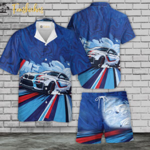 BMW Hawaiian Shirt Set | Car Brand Hawaiian Shirt | Unisex Hawaiian Set | Car Logo Hawaiian Style
