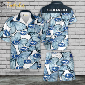 Subaru Hawaiian Shirt Set | Car Brand Hawaiian Shirt | Unisex Hawaiian Set | Car Logo Hawaiian Style