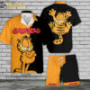 Garfield Hawaiian Shirt Set | Garfield Cartoon Hawaiian Shirt | Unisex Hawaiian Set | Cute Cat Hawaiian Style