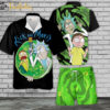 Rick and Morty Hawaiian Shirt Set | Rick and Morty Series Hawaiian Shirt | Unisex Hawaiian Set | Cartoon Hawaiian Style